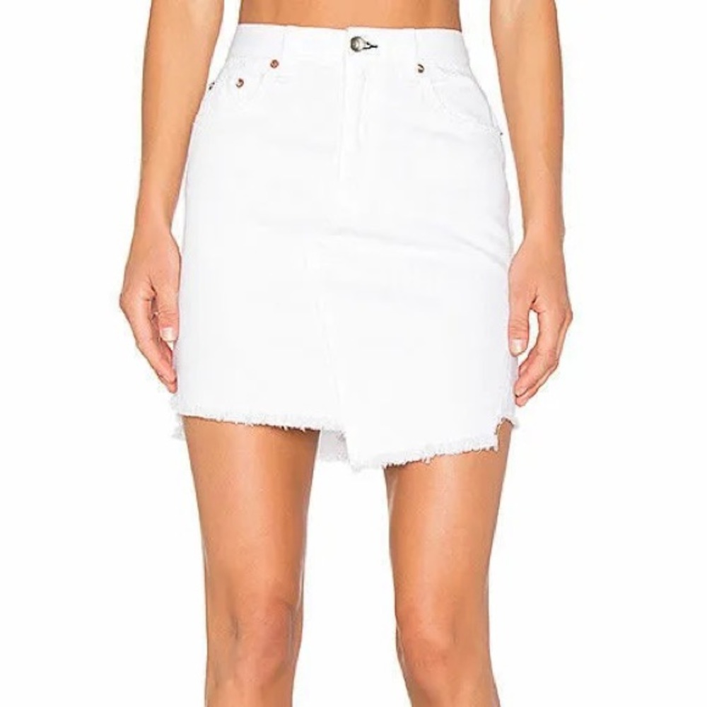 rag & bone denim dive white skirt size 27